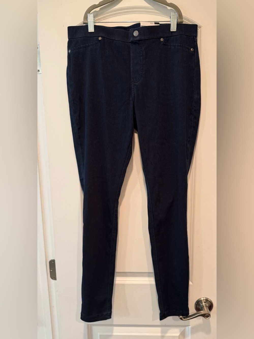 HUE Women's Leggings in Dark Navy/Night Wash - Sz L — 041026